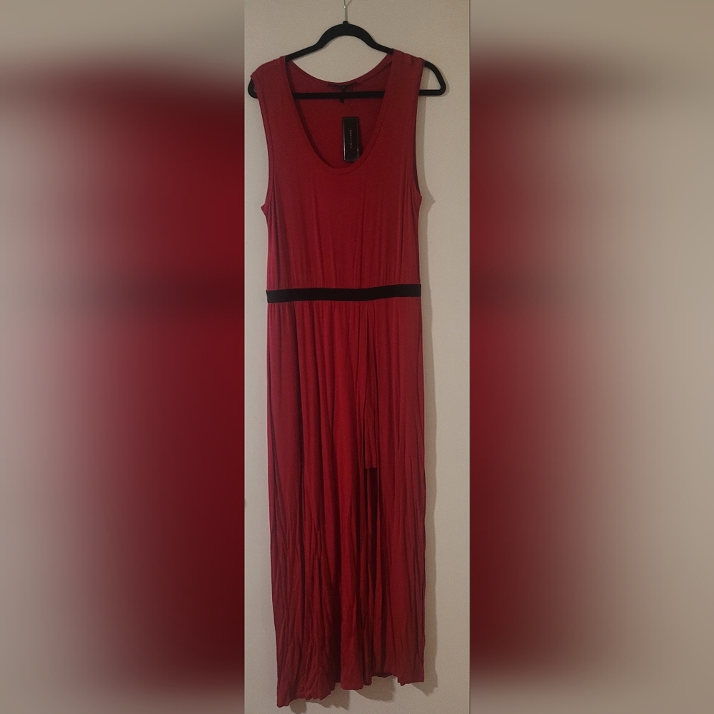 BCBG Max Azria Womens Twofer Slit Maxi Dress